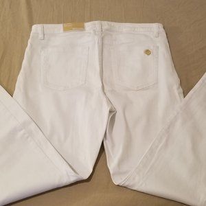 Womens New Michael Kors Skinny Jeans 12 White Deni
